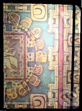 Levně Zápisník s gumičkou A4 210x290 mm mayské ornamenty