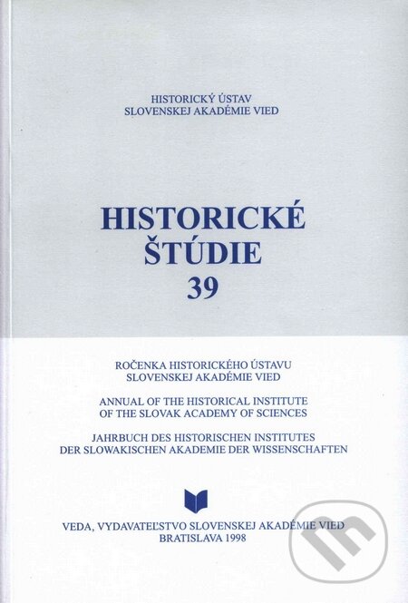Historické štúdie 39 - Kolektív autorov, VEDA, 1998