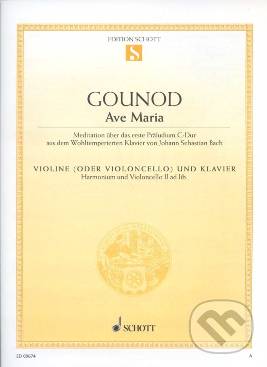 Levně Gounod - Ave Maria - kniha z kategorie Noty