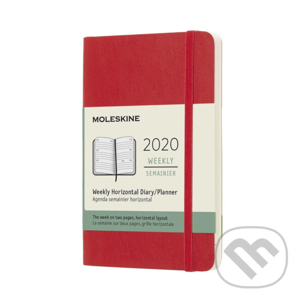 Moleskine – 12-mesačný červený horizontálny diár 2020, Moleskine, 2019