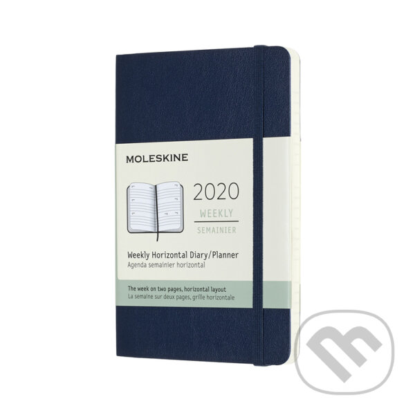 Moleskine – 12-mesačný modrý horizontálny diár 2020, Moleskine, 2019