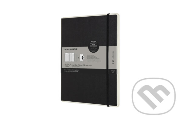 Moleskine – 12-mesačný Smart plánovací čierny diár paper tablet PRO XL WV 2020, Moleskine, 2019