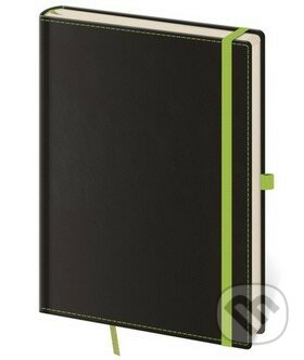 Levně Zápisník Black Green L tečkovaný