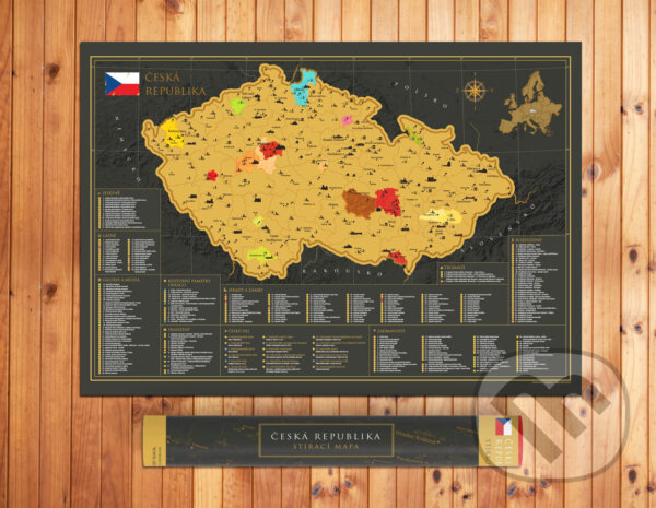 Levně Stírací mapa Česka