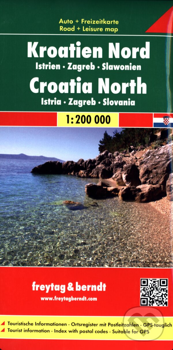 Levně Kroatien Nord 1:200 000 (Istrien - Zagreb - Slawonien)