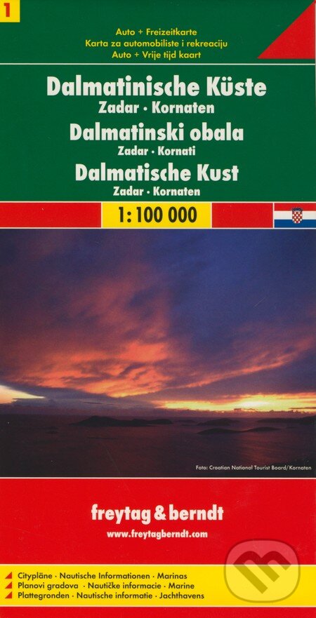 Levně Dalmatinische Küste 1:100 000 (Zadar, Kornaten)
