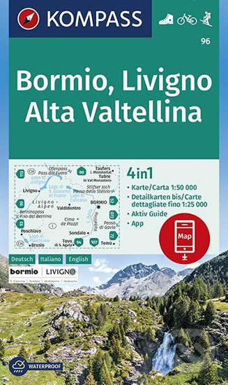 Levně Bormio - Livigno - Valtellina (4 in 1 (WK 96, 1:50.000))
