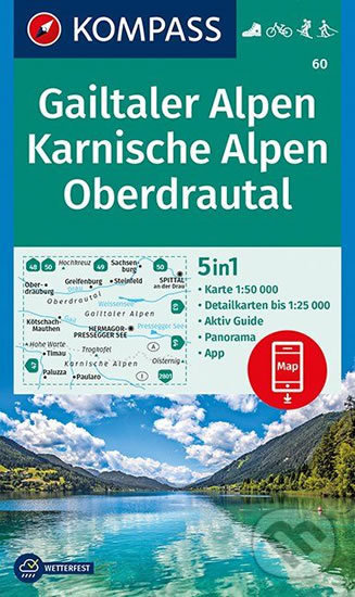 Levně Gailtaler Alpen, Karniche Alpen, Oberdrautal (5 in 1 (WK 60, 1:50.000))