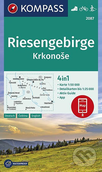 Levně Riesengebirge / Krkonoše (4 in 1, WK 2087, 1:50.000)
