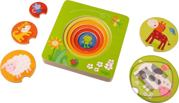 Puzzle: Viacvrstvové puzzle Na farme (Haba). Haba, 2019