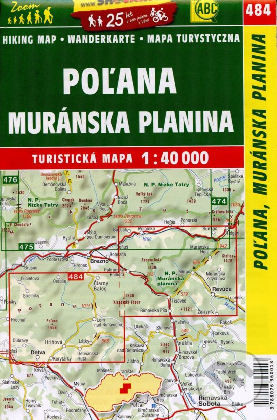 Levně Poľana, Muránska planina 1:40 000 (Turistická mapa č. 484)