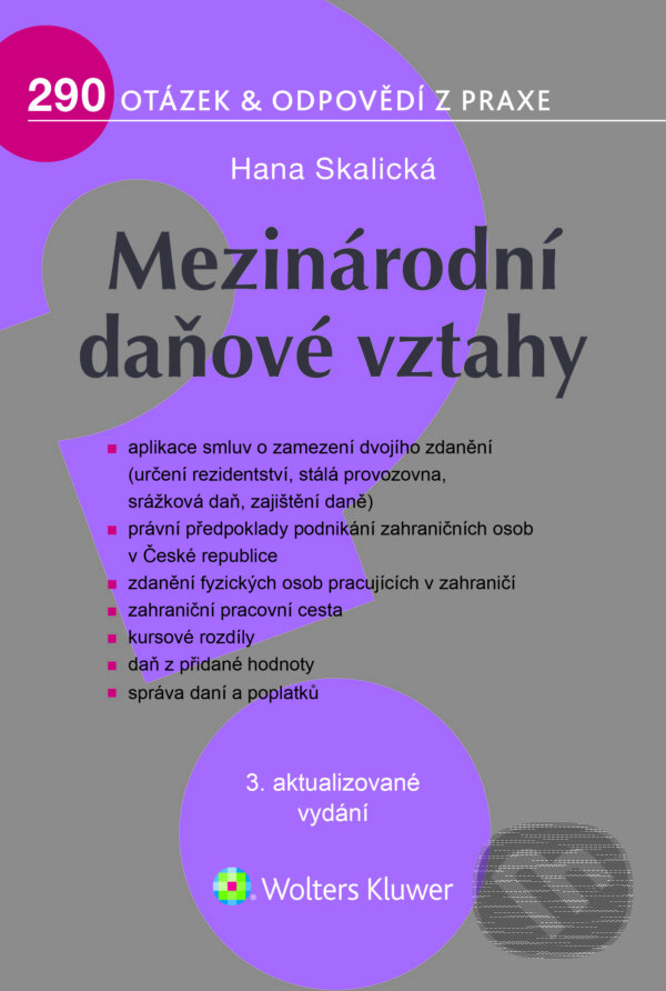 E-kniha: Mezinárodní daňové vztahy (Hana Skalická). Wolters Kluwer ČR, 2017