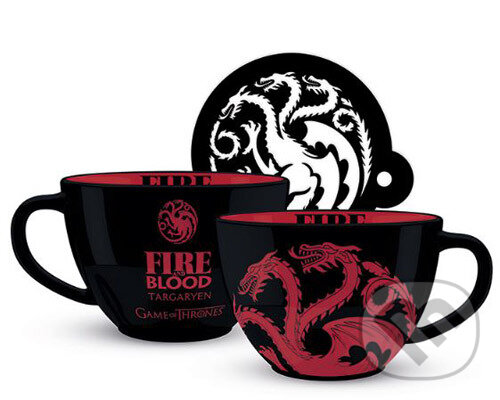Keramický cappuccino hrnček Game Of Thrones: Targaryen, Magicbox FanStyle, 2019