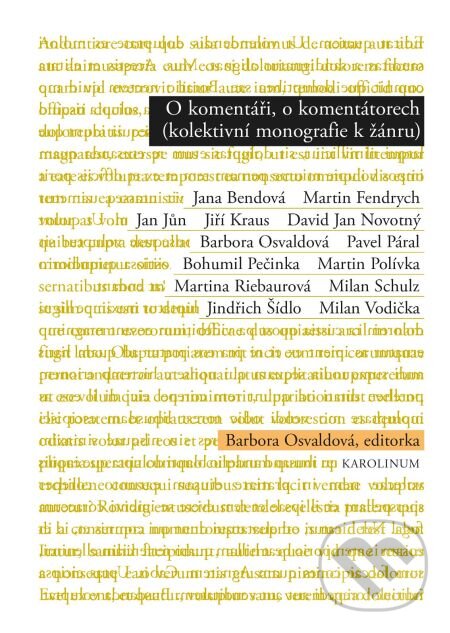E-kniha: O komentáři, o komentátorech (Barbora Osvaldová). Karolinum, 2013