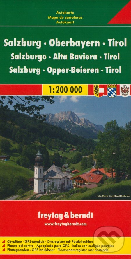 Levně Salzburg, Oberbayern, Tirol 1: 200 000
