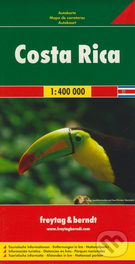 Costa Rica 1:400 000, freytag&berndt, 2009