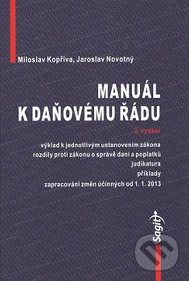 Levně Manuál k daňovému řádu 2013 (Podle stavu k 21. 1. 2013) - kniha z kategorie Účtovníctvo a dane
