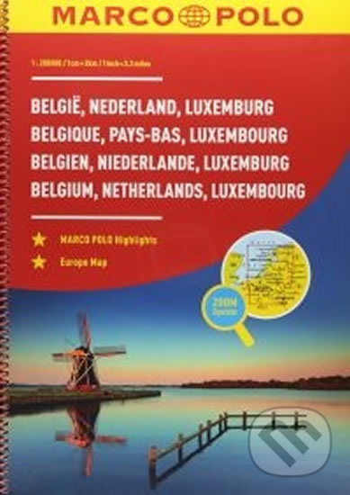 Levně Benelux, Belgien, Niederlande, Luxemburg 1:200 000
