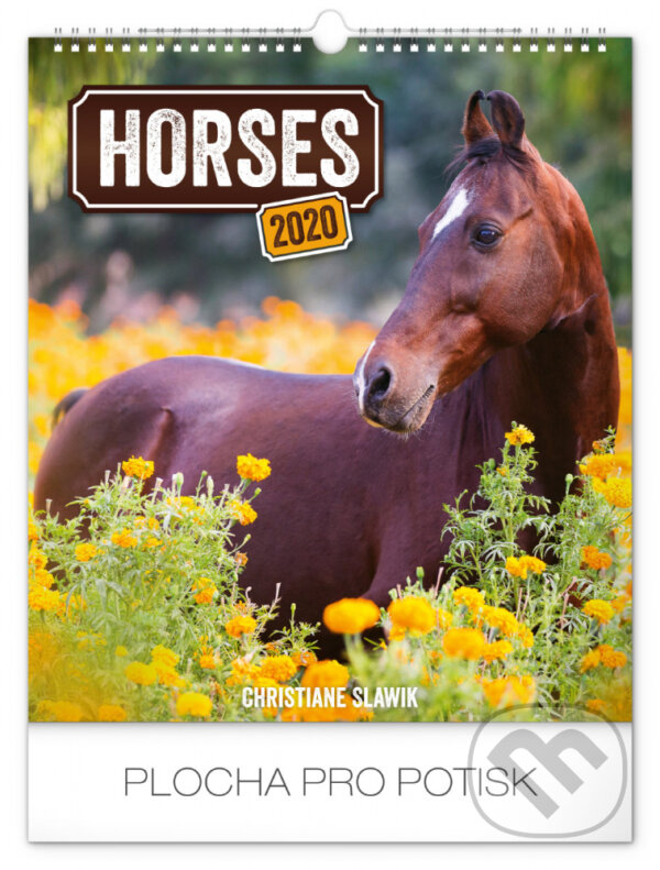 Nástěnný kalendář Horses 2020 - Christiane Slawik, Presco Group, 2019
