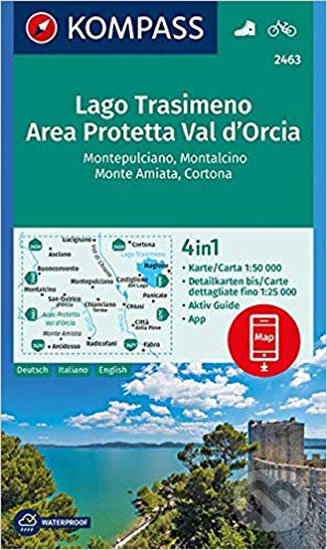 Levně Lago Trasimeno, Area Protetta Val d' Orcia (Montepulciano, Montalcino, Monte Amiata, Cortona)
