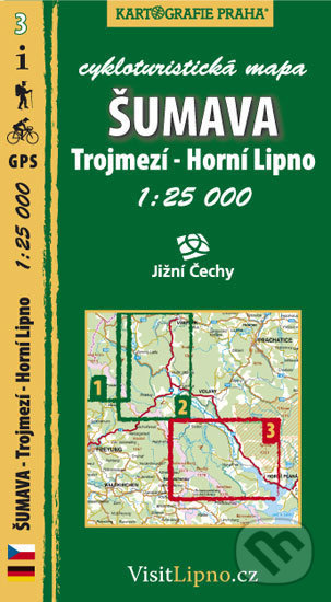Levně Šumava - Trojmezí, Horní Lipno 1:25 000 (cykloturistická mapa)