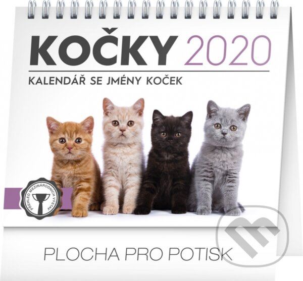 Stolní kalendář Kočky 2020, Presco Group, 2019