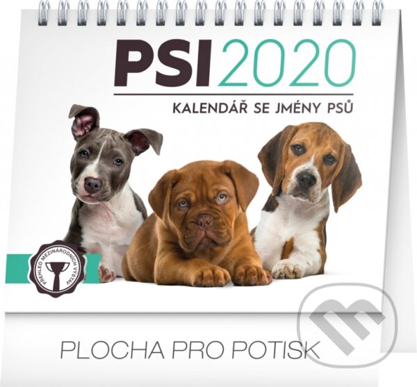 Stolní kalendář Psi 2020, Presco Group, 2019