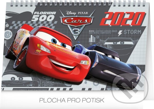 Stolní kalendář Cars 3 2020, Presco Group, 2019
