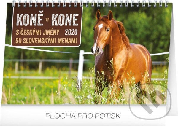 Stolní kalendář Koně – Stolový kalendár Kone 2020, Presco Group, 2019