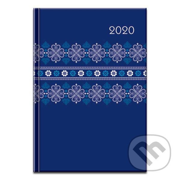 Diár Print Folk 2020 modrý, Spektrum grafik, 2019