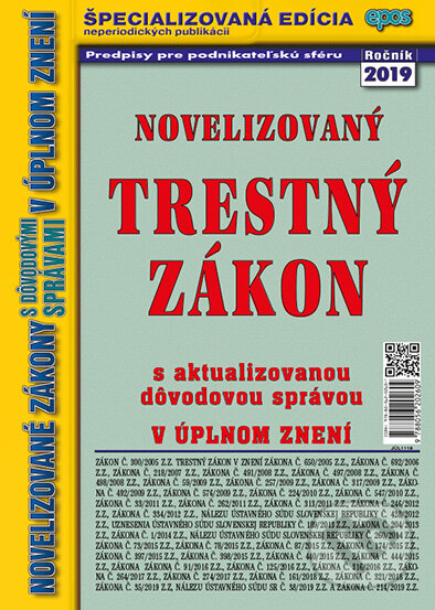 Kniha: Novelizovaný Trestný zákon (Epos). Epos, 2019