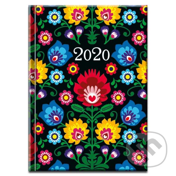 Diár Praktik kvety 2020 čierny, Spektrum grafik, 2019