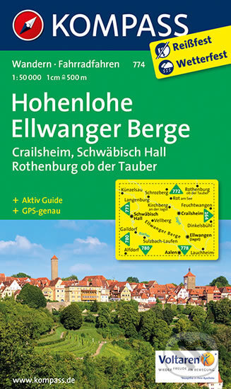 Levně Hohenlohe-Ellwanger Berge 774 (NKOM 1:50 000) - kniha z kategorie Mapy