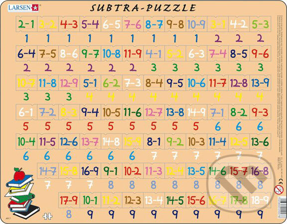 Levně Subtra Odčítanie AR7 - puzzle z kategorie Náučné puzzle