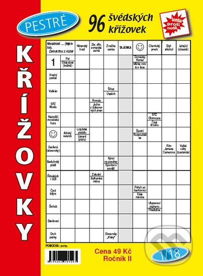 Kniha: Pestré křížovky 1/18 (Telpres). Telpres, 2018