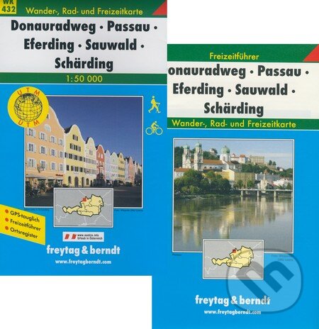 Levně Donauradweg, Passau, Eferding, Sauwald, Schärding 1:50 000