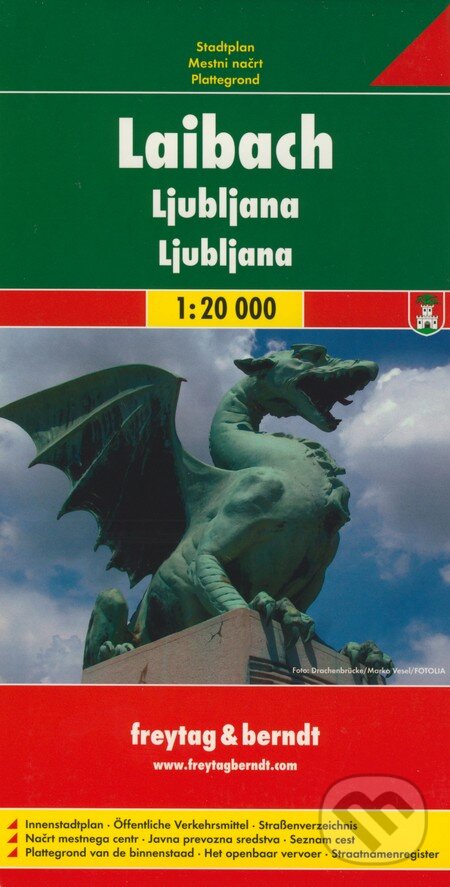 Levně Ljubljana 1:20 000 (Mapa mesta)