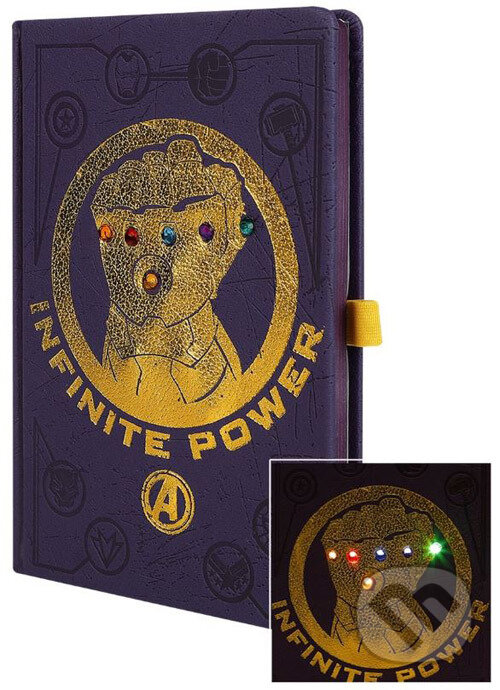 Levně LED svítící poznámkový blok A5 Marvel: Avengers Infinity War