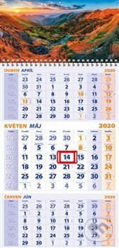 Nástěnný kalendář 3-měsiční 2020, Press Group, 2019