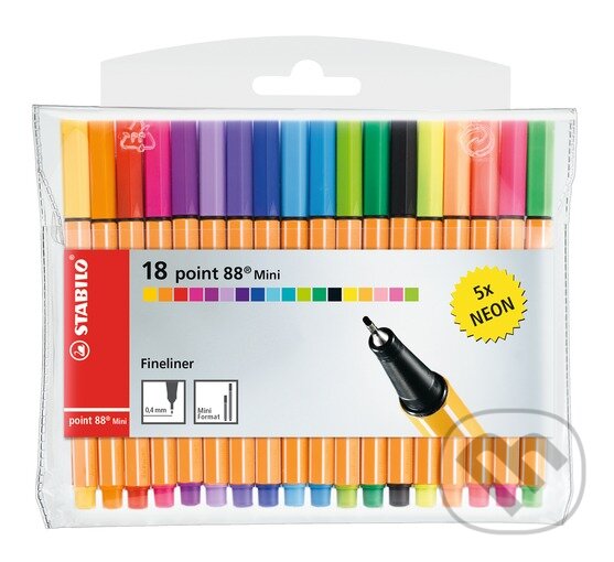 Levně STABILO point 88 Mini (18 ks Púzdro vrátane 5 neon farieb)