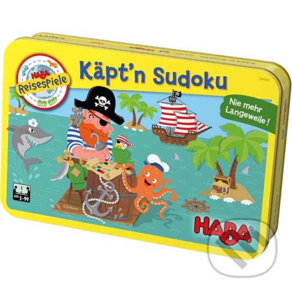 Spoločenská hra: Hra v plechovke: Kapitán Sudoku (Haba). Haba, 2019