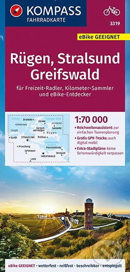 Levně Rügen, Stralsund, Greifswald (WK 3319, 1:70.000)