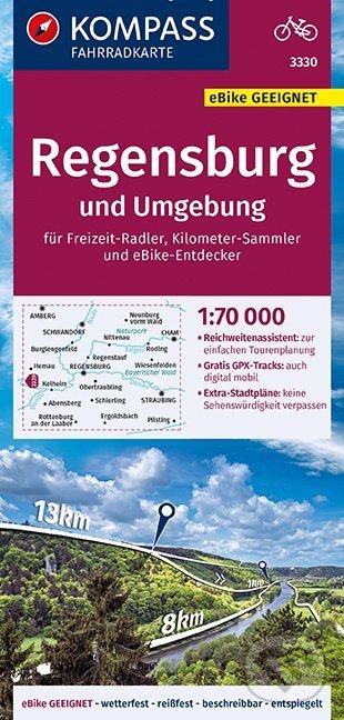 Levně Regensburg (und Umgebung (WK 3330, 1:70.000))