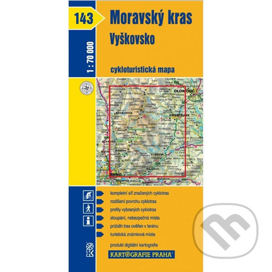 Levně 1: 70T(143)-Moravský kras,Vyškovsko (cyklomapa)