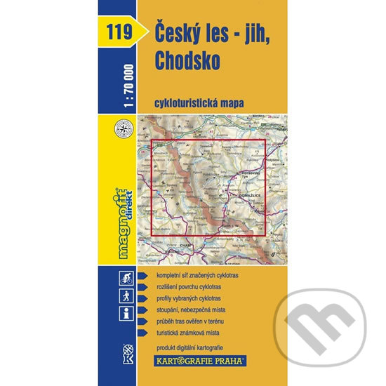 1: 70T(119)-Český les-jih,Chodsko (cyklomapa), Kartografie Praha