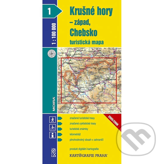 Krušné hory-západ,Chebsko (turistická mapa), Kartografie Praha