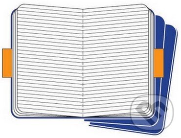 Levně Moleskine - sada 3 stredných linajkových notesov (modrá väzba)