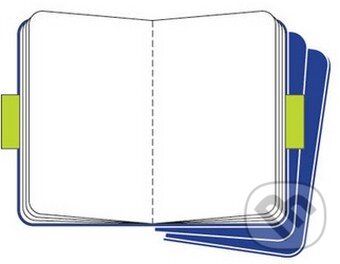 Levně Moleskine - sada 3 malých čistých notesov (modrá väzba)