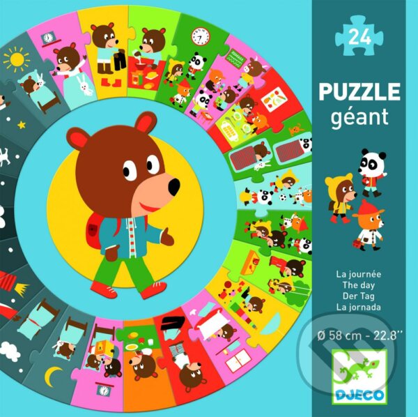 Puzzle: Obrovské puzzle – Deň (Djeco). Djeco, 2019