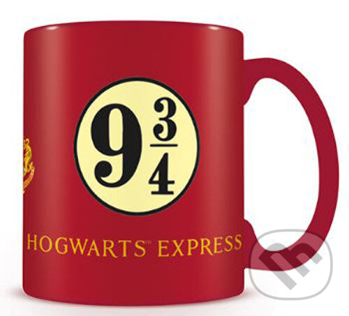 Levně Červený keramický hrnček Harry Potter: Platform 9 3/4 Hogwarts Express